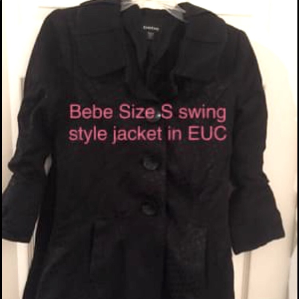 Bebe Sz S Black Swing Jacket